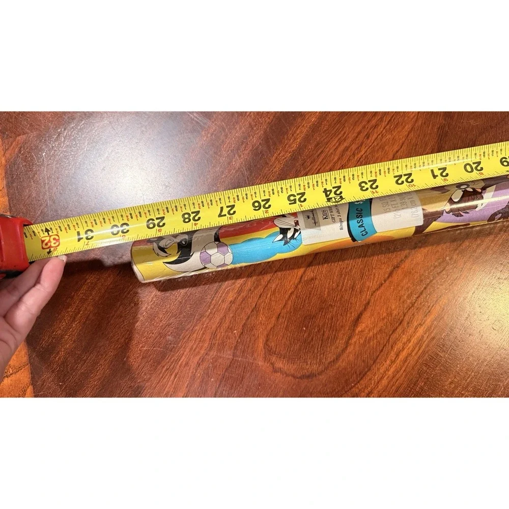 Vintage Hallmark Looney Tunes‎ Kids Gift Wrap Sealed Taz Tweety Sylvester Roll
